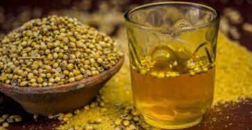 Soak coriander seeds in 1 glass of water