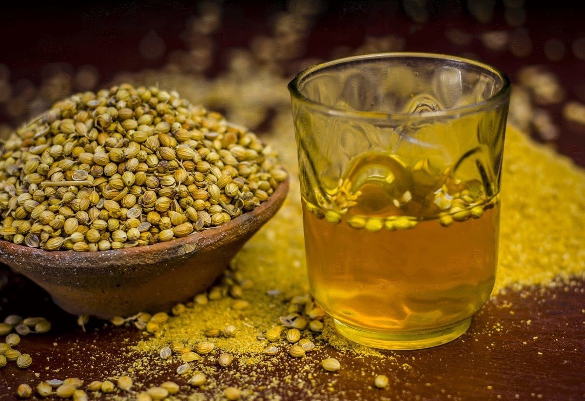 Soak coriander seeds in 1 glass of water